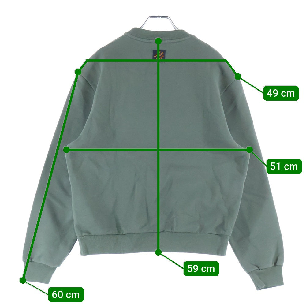 LOUIS VUITTON(ルイヴィトン) 25AW Embroidery Sweat Shirt RM252MQ FWC HTY09W エンブロイダリーロゴ刺繍スウェットトレーナー カーキ