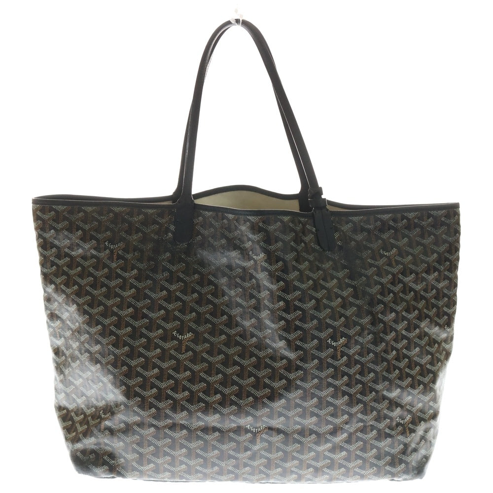 GOYARD(ゴヤール) サンルイ GM ポーチ付ヘリボーンレザートートバッグ ブラック レディース