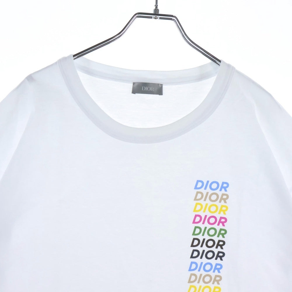 DIOR(ディオール) 24SS Multi Color Logo Print S/S Tee 413J696A0817 マルチカラー ロゴプリント半袖Tシャツ ホワイト