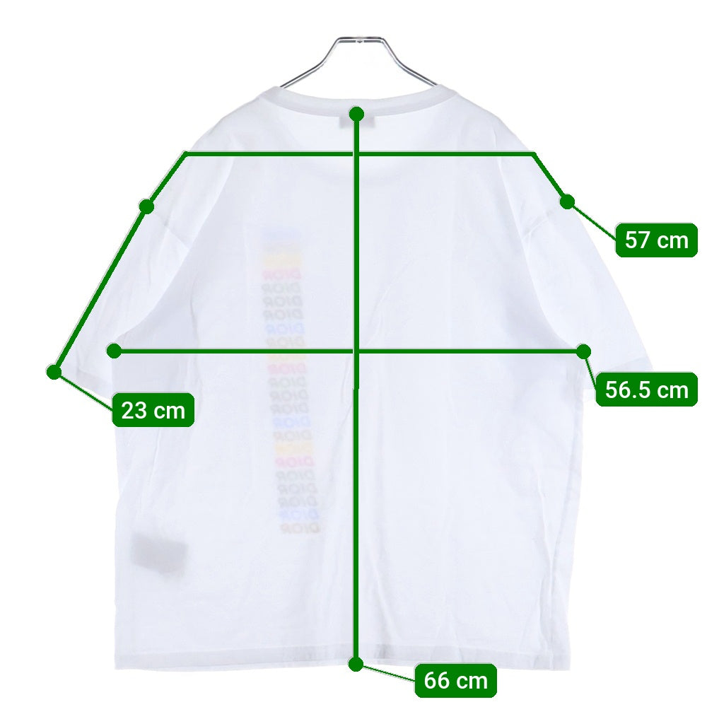 DIOR(ディオール) 24SS Multi Color Logo Print S/S Tee 413J696A0817 マルチカラー ロゴプリント半袖Tシャツ ホワイト