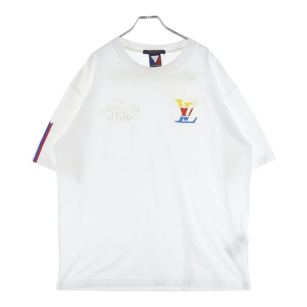 LOUIS VUITTON(ルイヴィトン) 24AW ×NBA Logo Embroidered S/S Tee RM242MH NPG HRY53W ロゴプリント半袖Tシャツ ホワイト