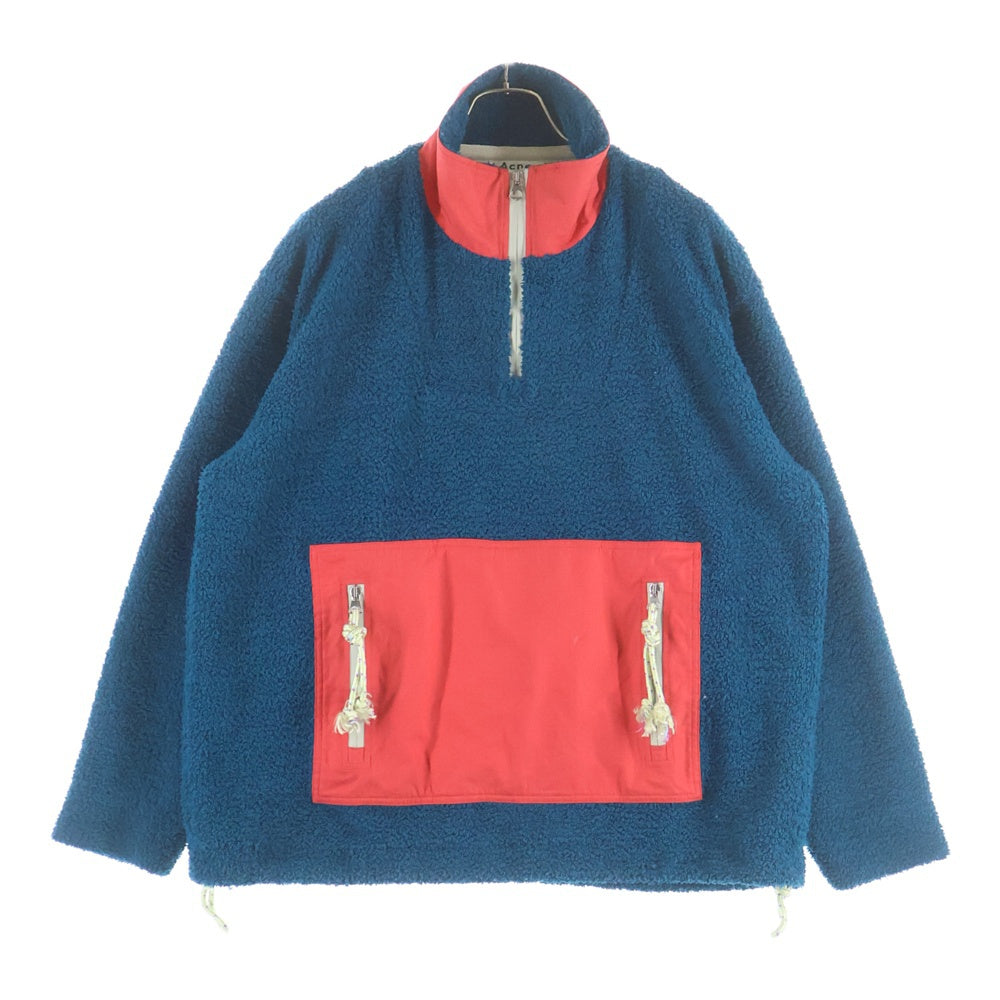 Acne Studios(アクネ ストゥディオズ) Boa Fleece Half Zip Pullover Jacket FN-MN-SWEA000047 ボアハーフジップフリースジャケット グリーン/レッド