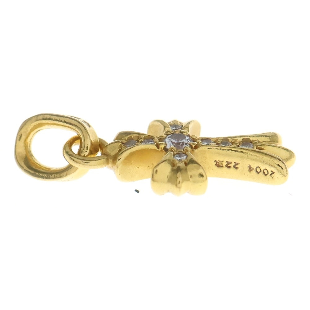 CHROME HEARTS(クロムハーツ) 22K CRS BBYFAT P/DIA ベイビーファットクロス PAVEダイヤ ペンダントトップ ゴールド BCA035
