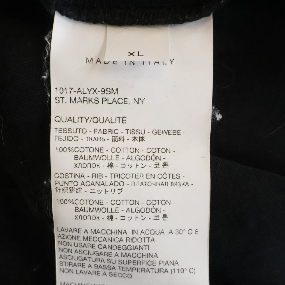 ALYX(アリクス) SMILEY CREWNECK TEE スマイリー クルーネック 半袖Tシャツ ブラック