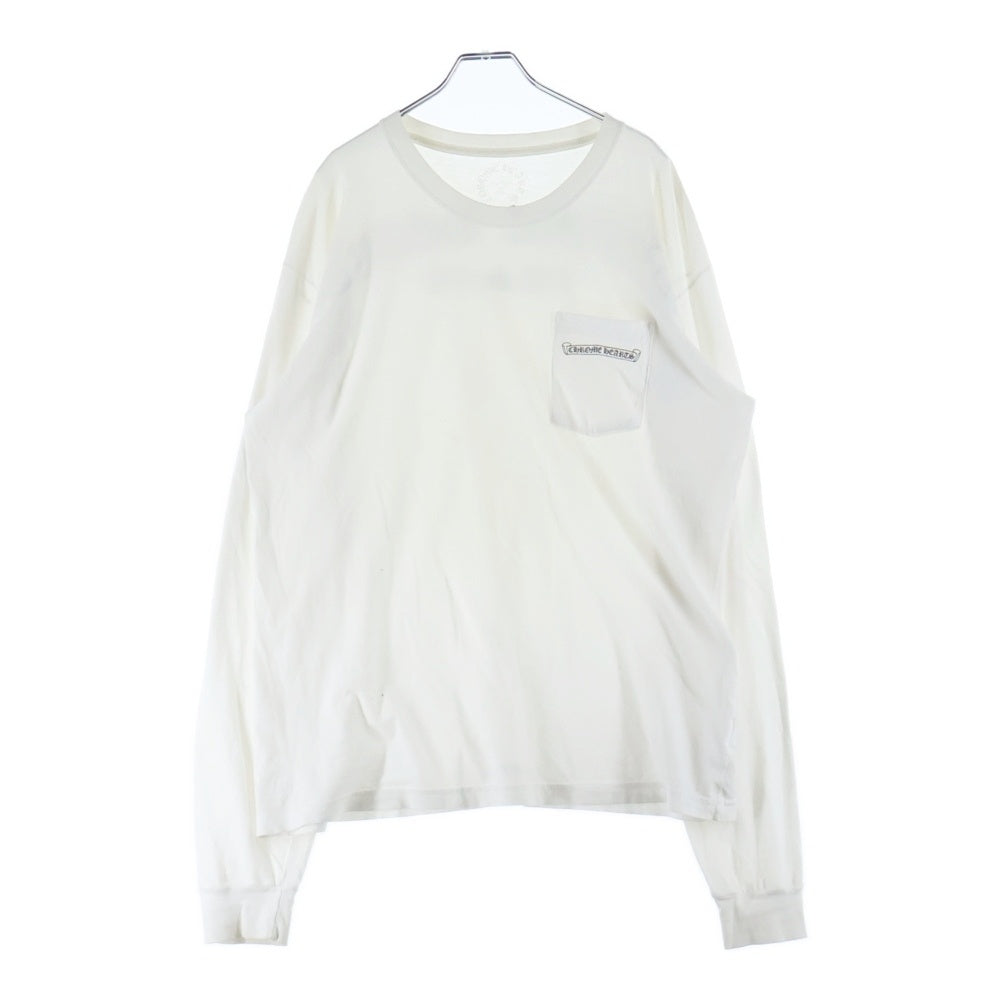 CHROME HEARTS(クロムハーツ) USA Print L/S Tee USAプリント アーチロゴ長袖Tシャツ ホワイト
