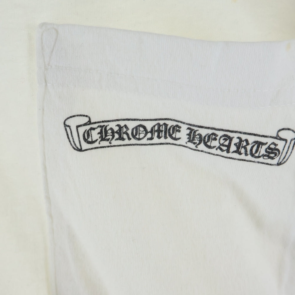 CHROME HEARTS(クロムハーツ) USA Print L/S Tee USAプリント アーチロゴ長袖Tシャツ ホワイト