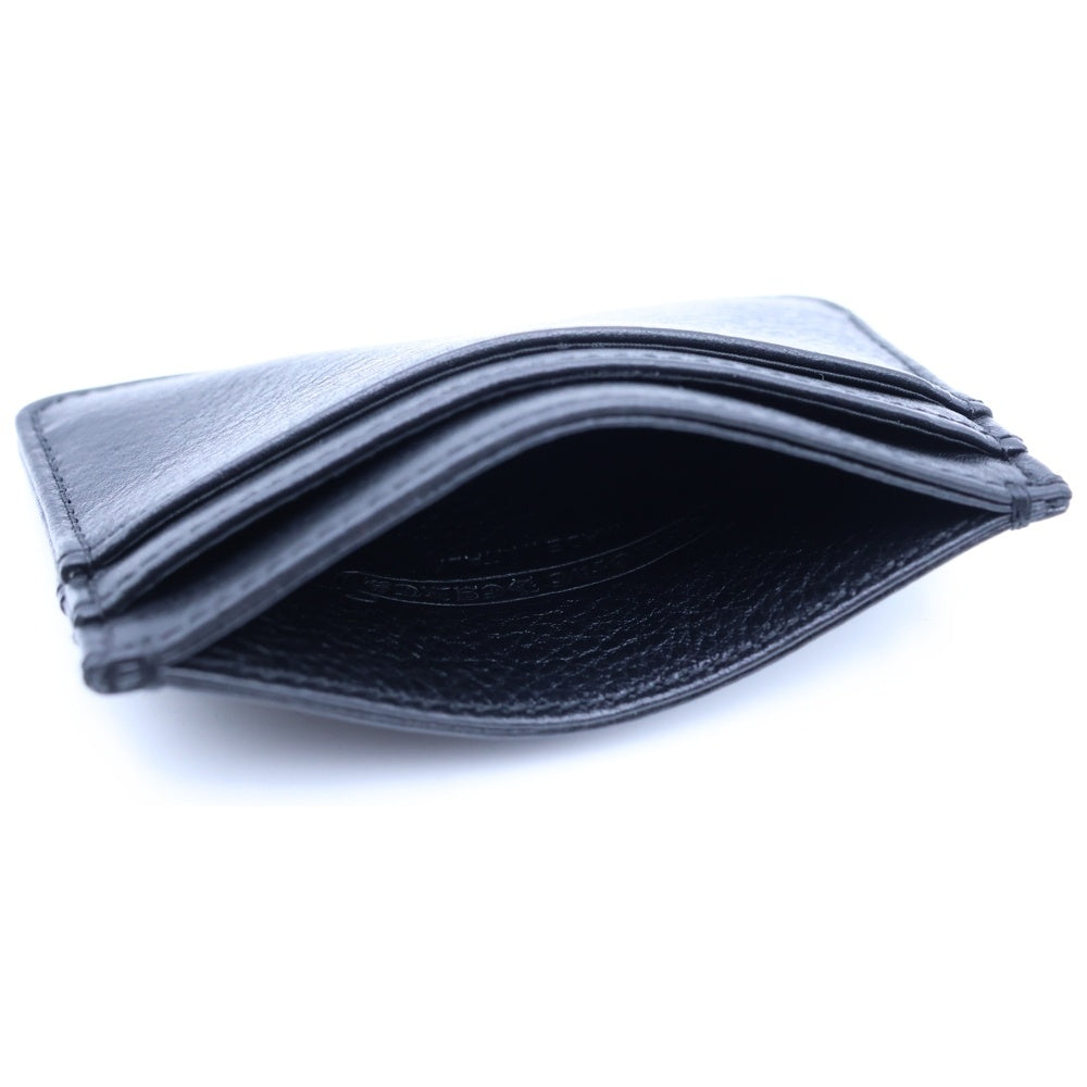 CHROME HEARTS(クロムハーツ) DOUBLE SIDE ダブルサイド スクロールラベル付レザーカードケース ブラック