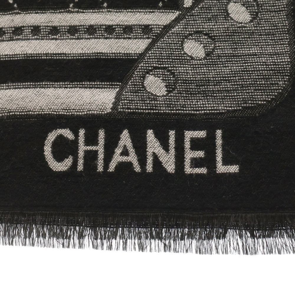 CHANEL(シャネル) リバーシブル大判スカーフ ストール マフラー ブラック レディース