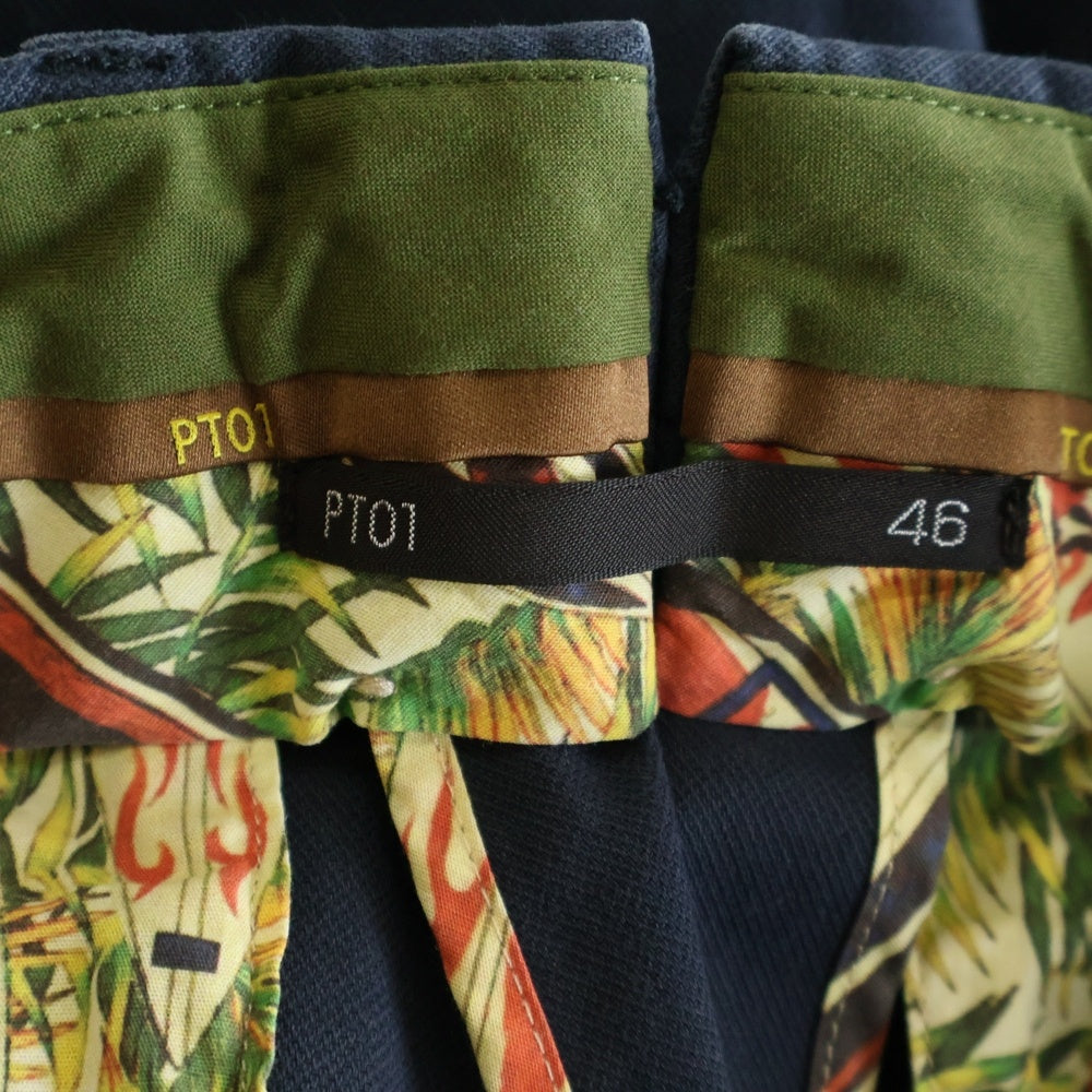 PT01(ピーティーゼロウーノ) SHAKA SUPER SLIM FIT シャカ スーパースリムフィット スラックス チノパンツ ネイビー CPD2HA TU53