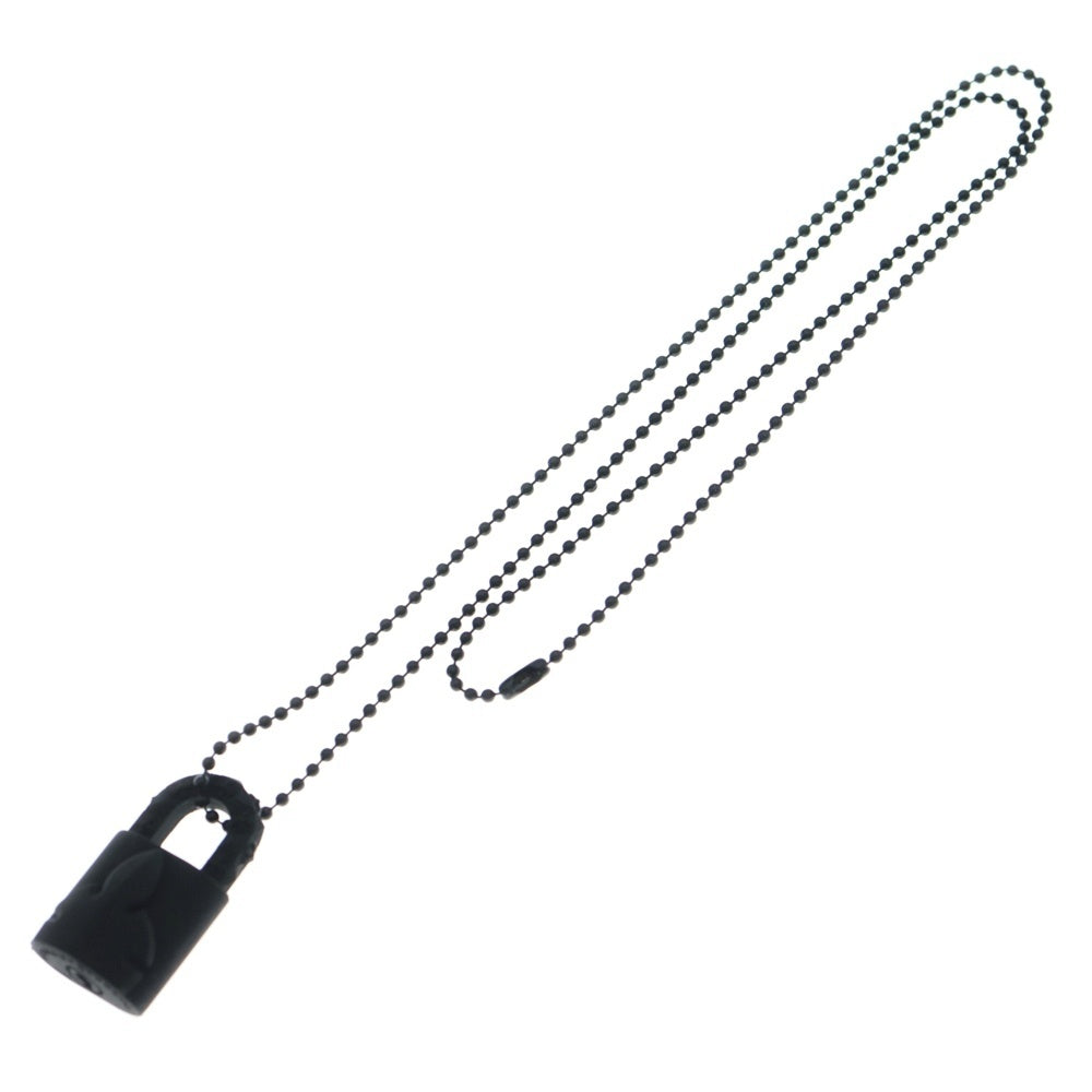 CHROME HEARTS(クロムハーツ) RUBBER PADLOCK FLERKNEE SLCN パドロック フレアニー ラバーネックレス シリコン ブラック