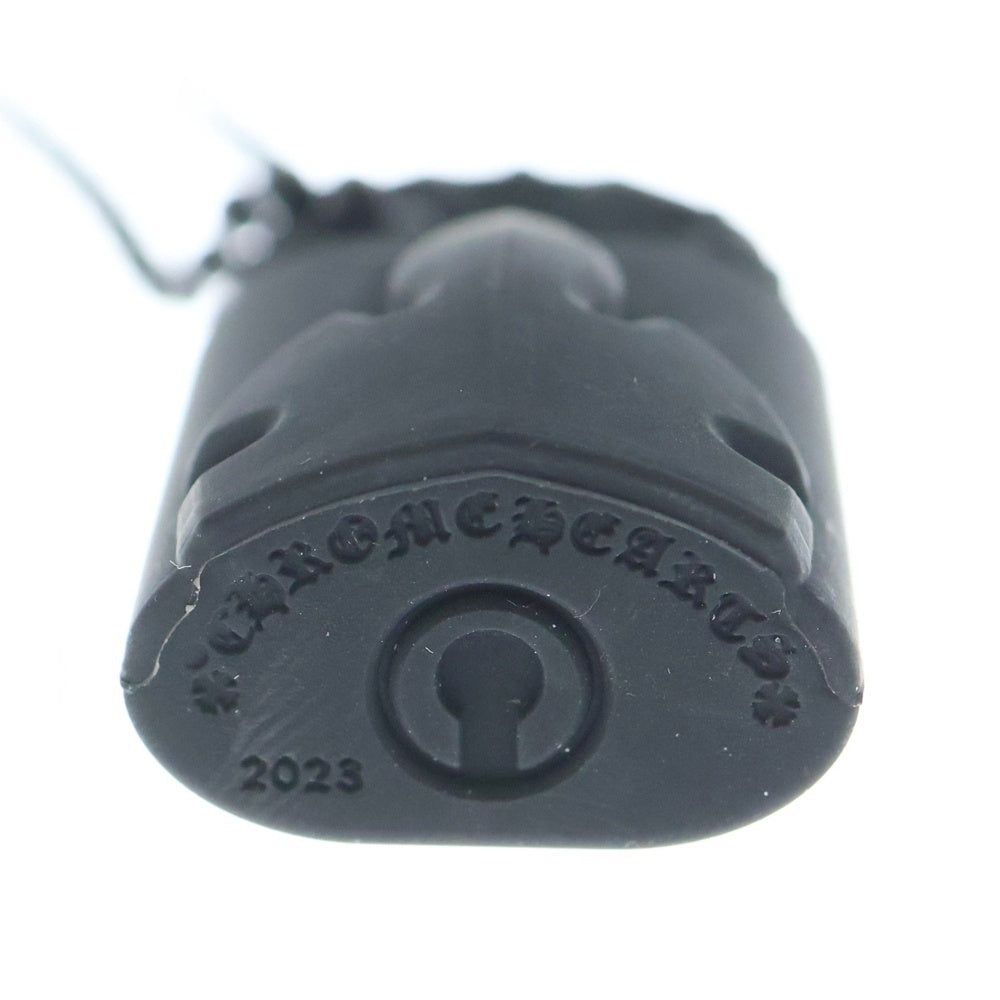 CHROME HEARTS(クロムハーツ) RUBBER PADLOCK FLERKNEE SLCN パドロック フレアニー ラバーネックレス シリコン ブラック