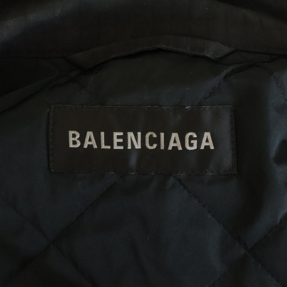 BALENCIAGA(バレンシアガ) 23AW COCOON KICK WINDBREAKER フロントロゴコクーン キック ウィンドブレーカージップアップジャケット 773048 ブラック