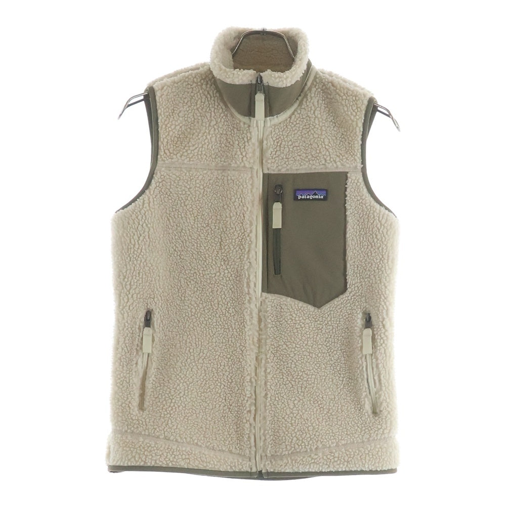 PATAGONIA(パタゴニア) 17AW W's CLASSIC RETRO-X VEST クラシック レトロエックス ハイネック ジップアップ ボアベスト ベージュ/カーキ STY23083 レディース