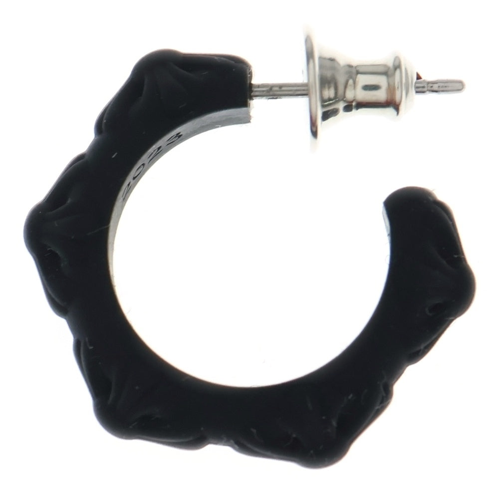 CHROME HEARTS(クロムハーツ) RUBBER HOOP CROSS SML クロスバンドフープ シリコンピアス ブラック