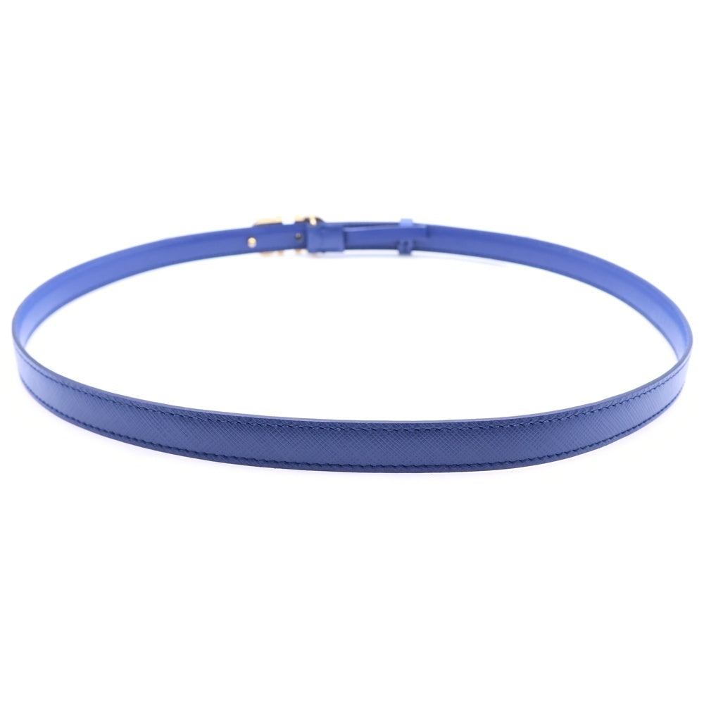 Salvatore Ferragamo(サルヴァトーレ フェラガモ) GANCINI ガンチーニ レザーベルト ブルー/ゴールド レディース