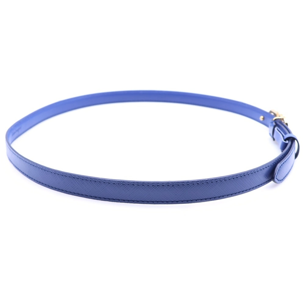 Salvatore Ferragamo(サルヴァトーレ フェラガモ) GANCINI ガンチーニ レザーベルト ブルー/ゴールド レディース