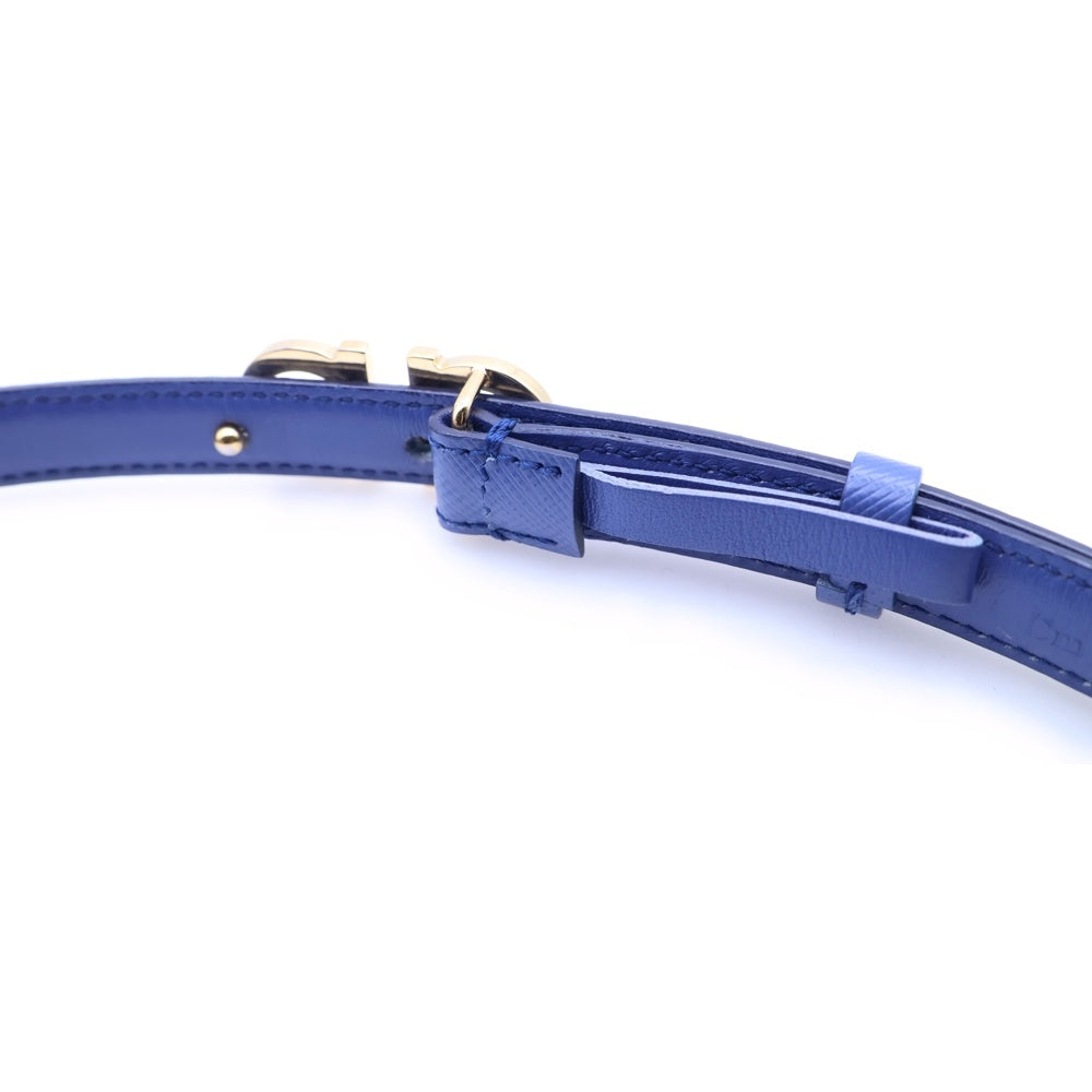 Salvatore Ferragamo(サルヴァトーレ フェラガモ) GANCINI ガンチーニ レザーベルト ブルー/ゴールド レディース