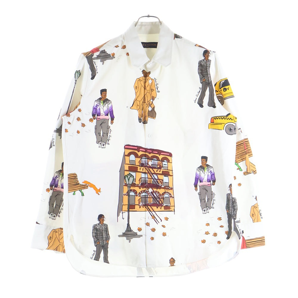 LOUIS VUITTON(ルイヴィトン) 19AW New Walkers DNA Shirt RM192 QKQ HHS66W ニューウォーカーズ DNA 長袖ボタンシャツ ホワイト