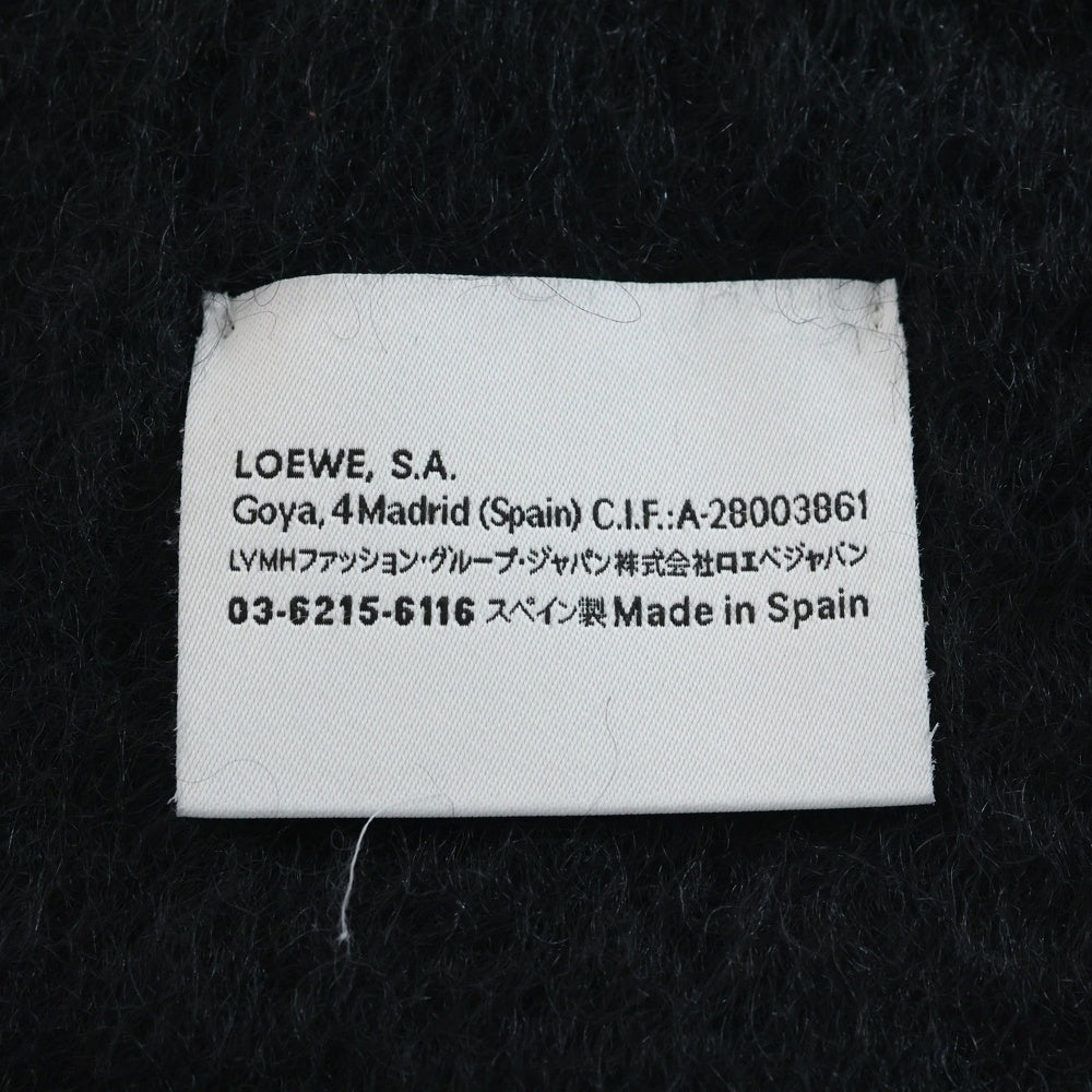 LOEWE(ロエベ) アナグラムパッチ付き モヘア ウールマフラー 28003861 ブラック