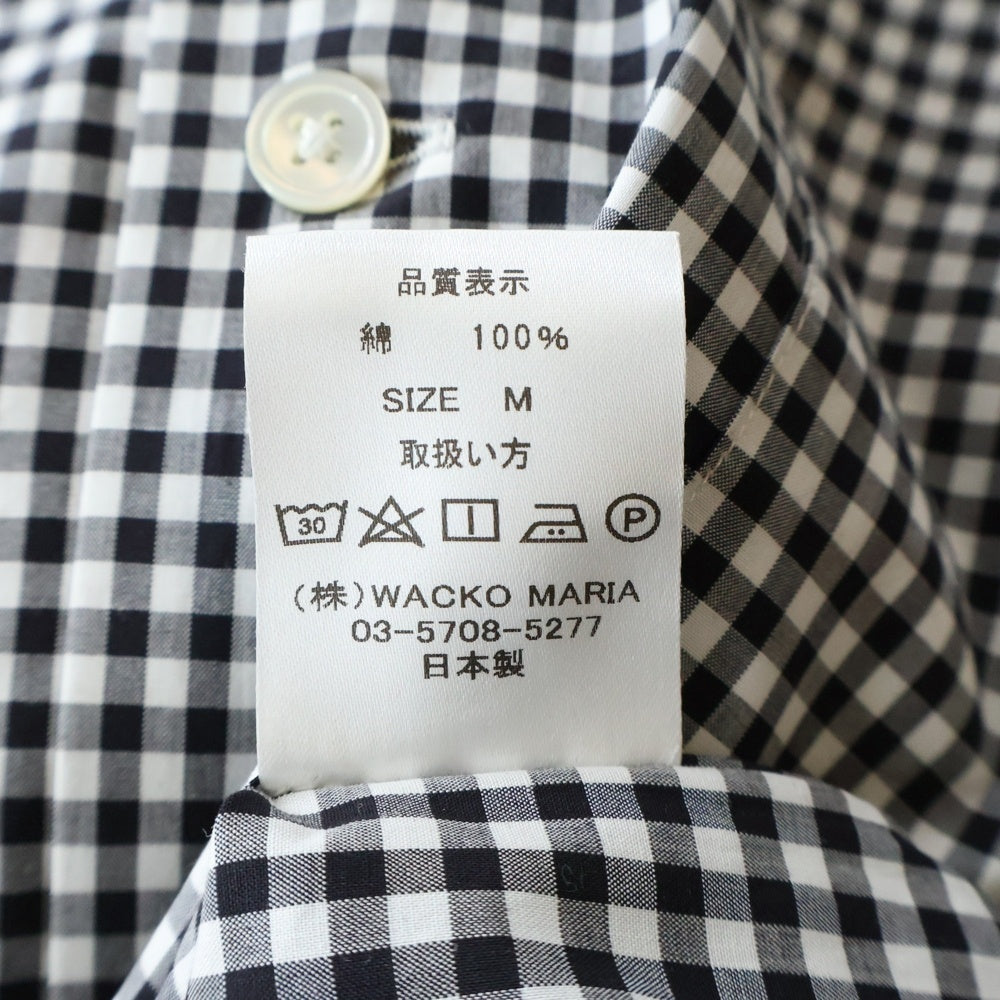 WACKO MARIA(ワコマリア) ×THOMAS MASON トーマスメイソン オープンカラーシャツ 半袖シャツ ブラック