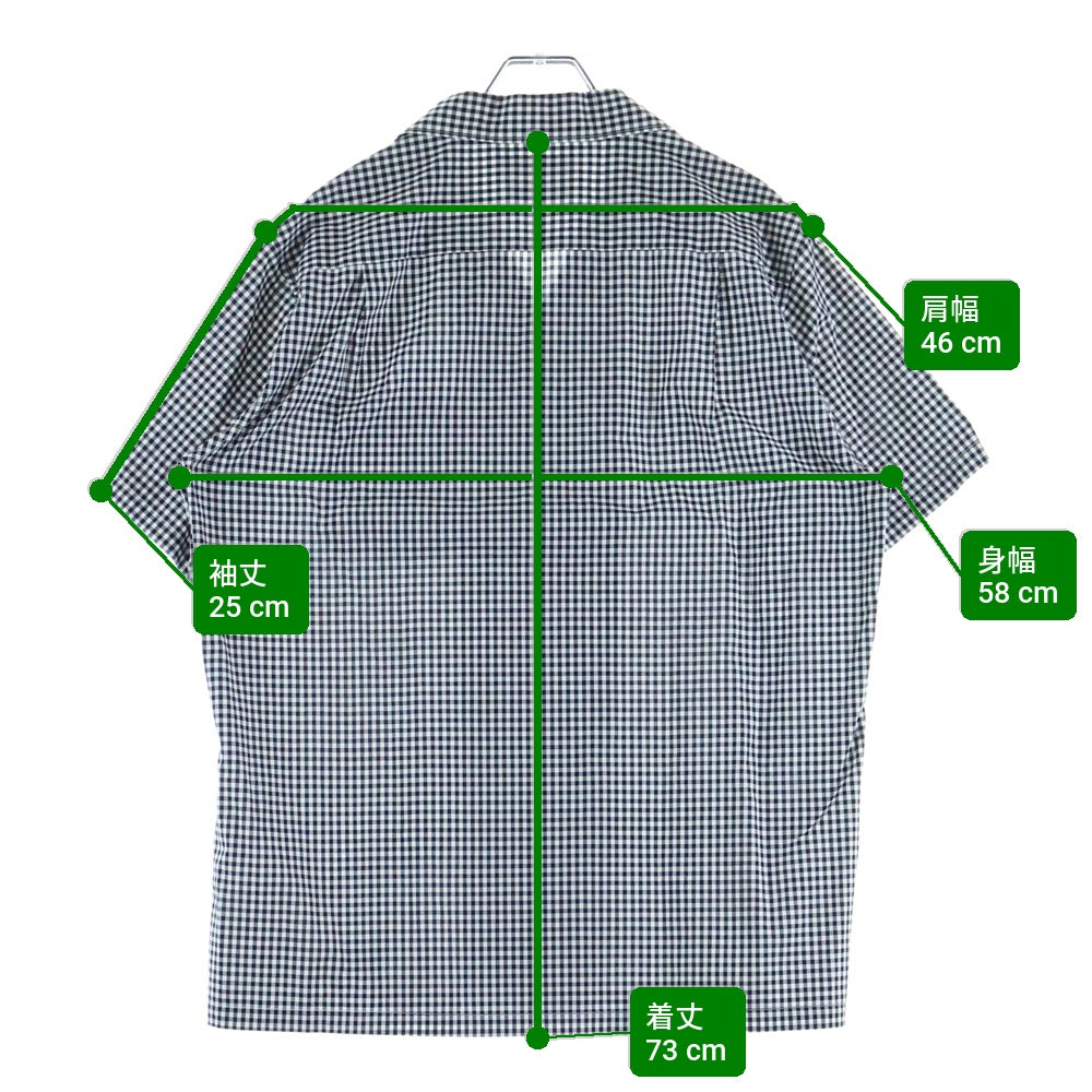 WACKO MARIA(ワコマリア) ×THOMAS MASON トーマスメイソン オープンカラーシャツ 半袖シャツ ブラック