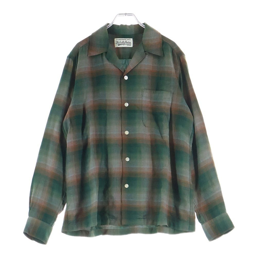 WACKO MARIA(ワコマリア) OMBRE CHECK OPEN COLLAR SHIRT オンブレチェックオープンカラーシャツ マルチカラー