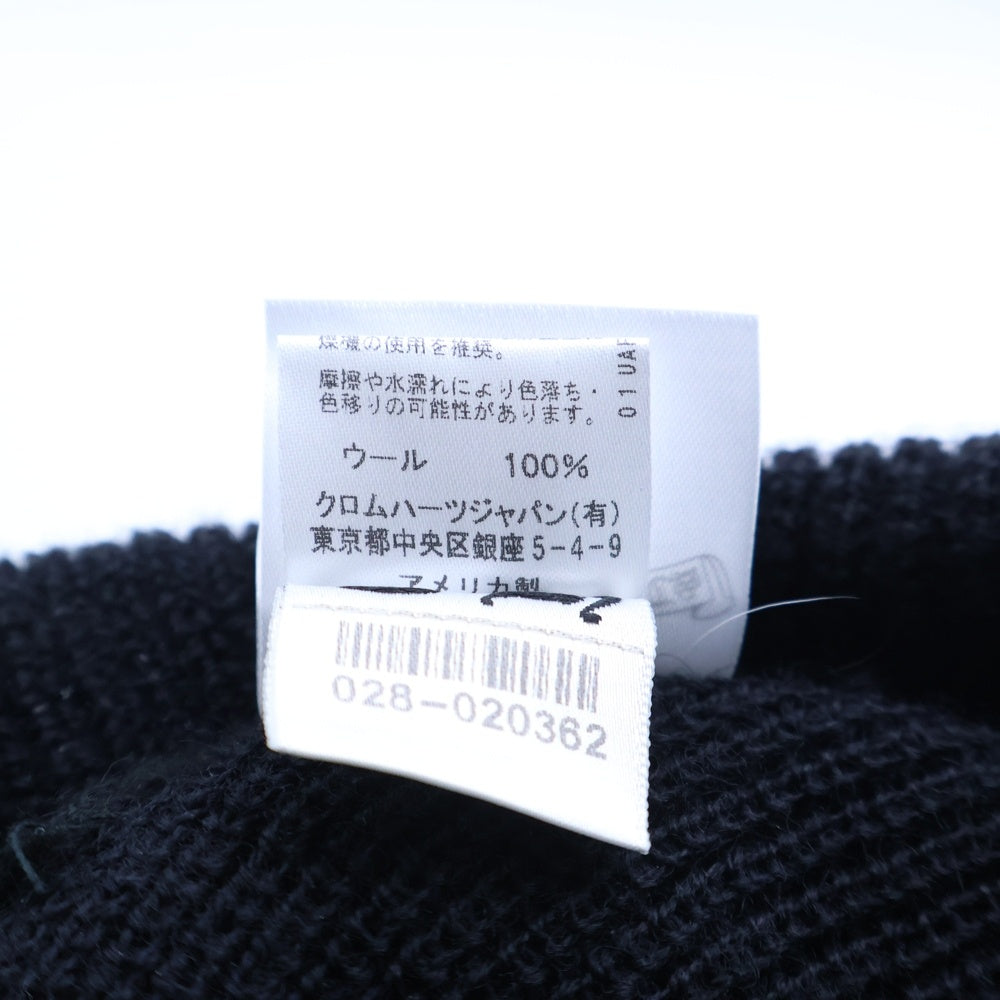CHROME HEARTS(クロムハーツ) CH Logo Embroidery Wool Watch Cap CHロゴ刺繍ウールワッチキャップ ニットビーニー 帽子 ブラック