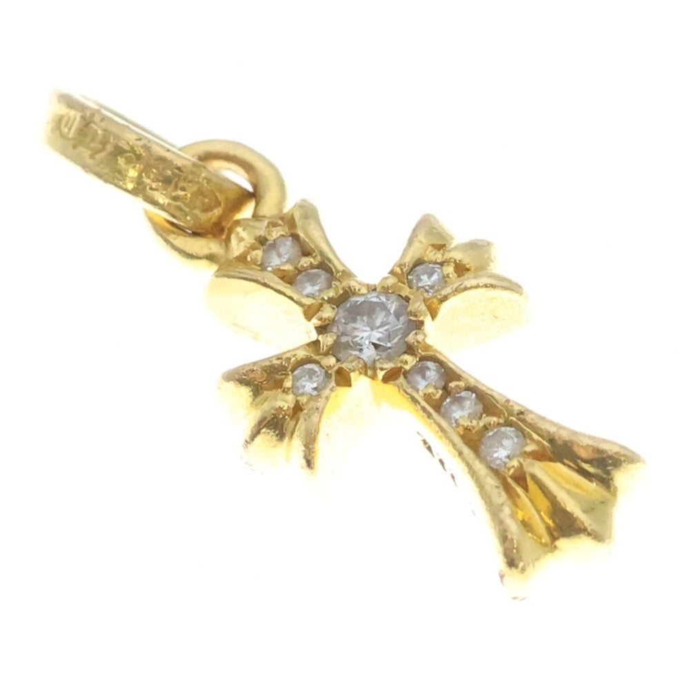 CHROME HEARTS(クロムハーツ) 22K CRS BBYFAT P/DIA ベイビーファットクロス PAVEダイヤ ペンダントトップ ゴールド BCA035