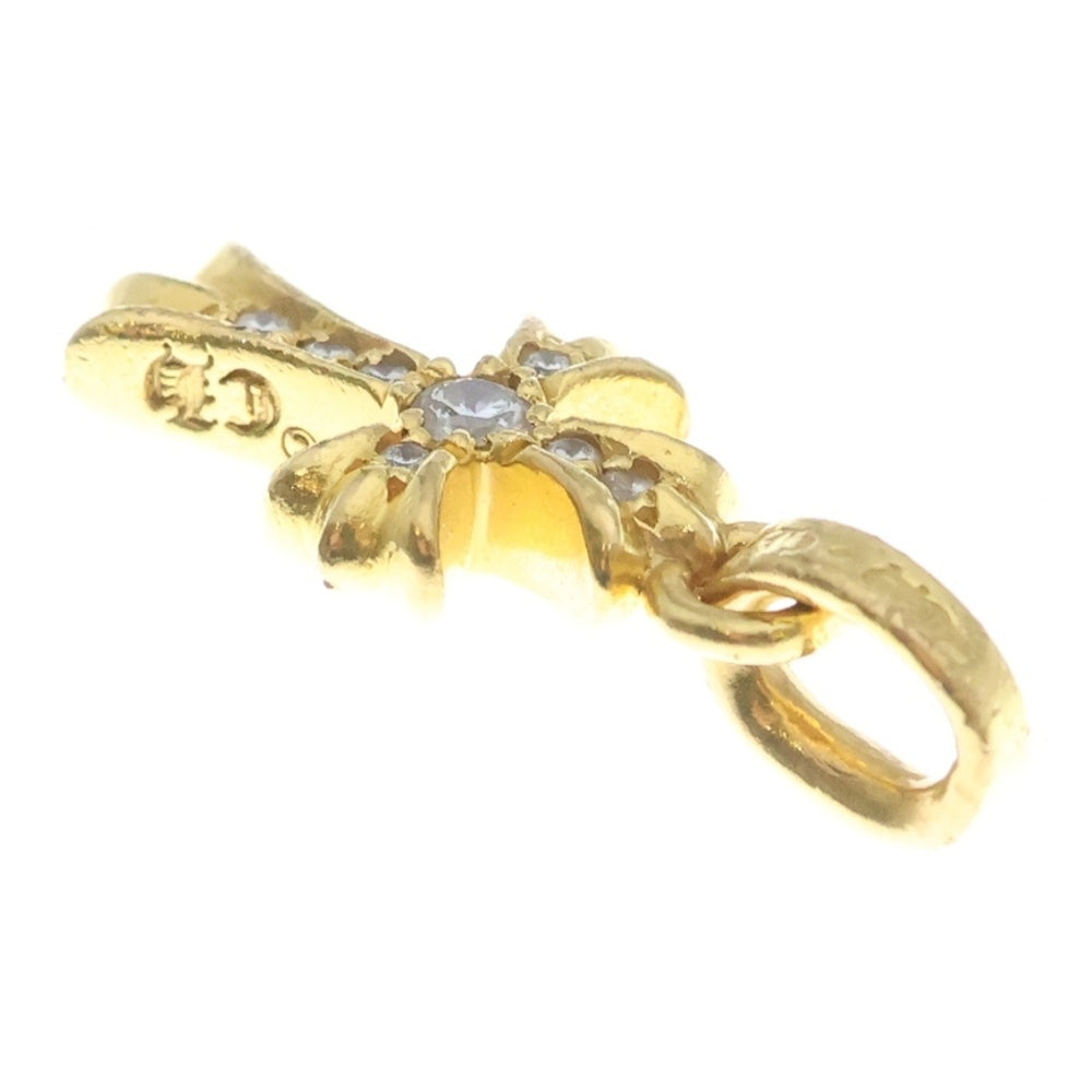 CHROME HEARTS(クロムハーツ) 22K CRS BBYFAT P/DIA ベイビーファットクロス PAVEダイヤ ペンダントトップ ゴールド BCA035