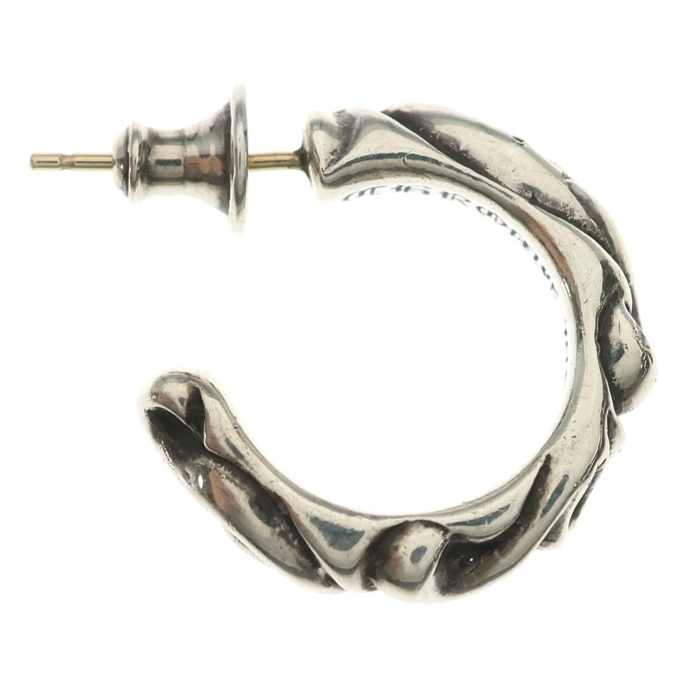 CHROME HEARTS(クロムハーツ) TNY HOOP SCRL タイニースクロールフープ シルバーピアス シルバー