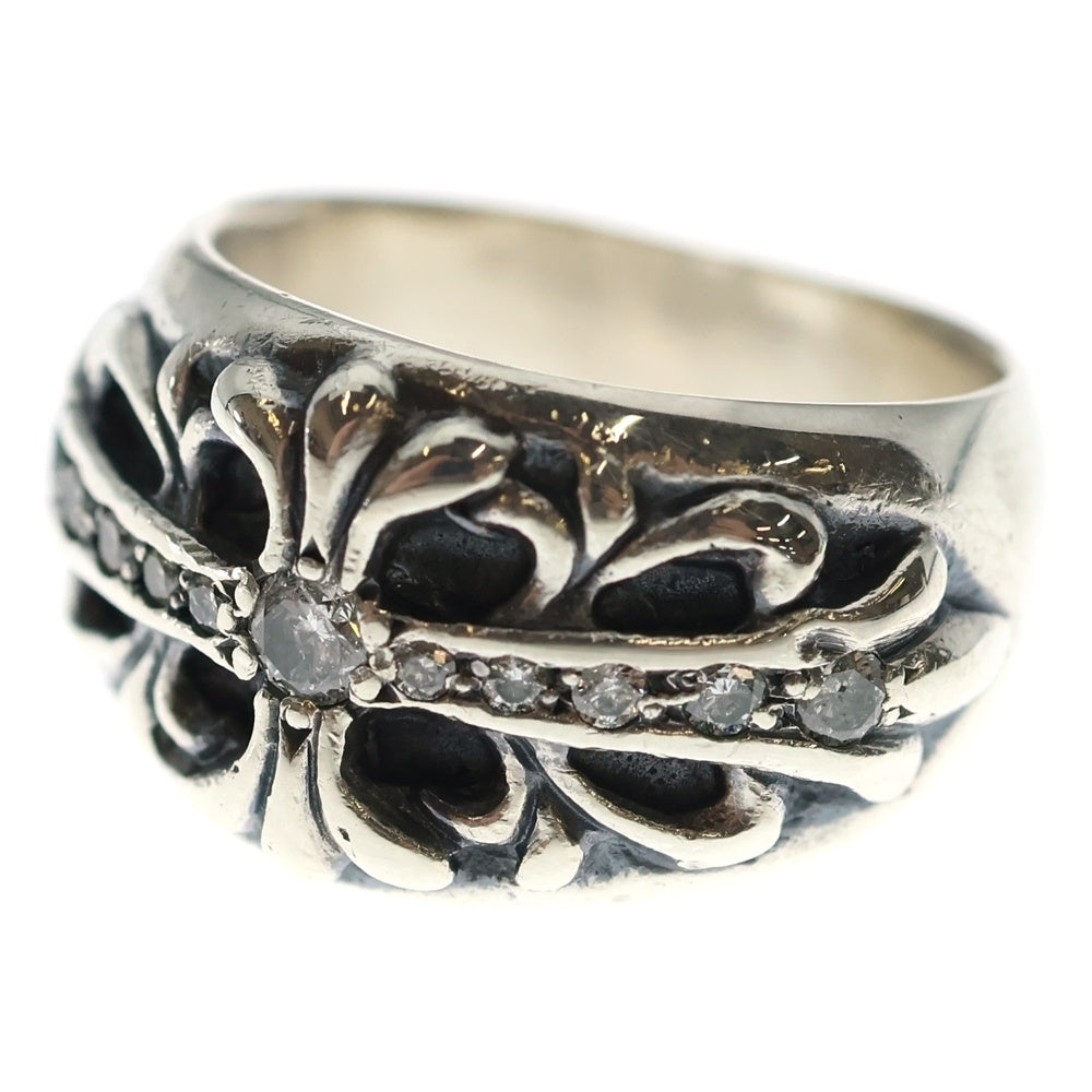 CHROME HEARTS(クロムハーツ) FLRL CRS DMNDフローラルクロス リング アフターダイヤモンド シルバー
