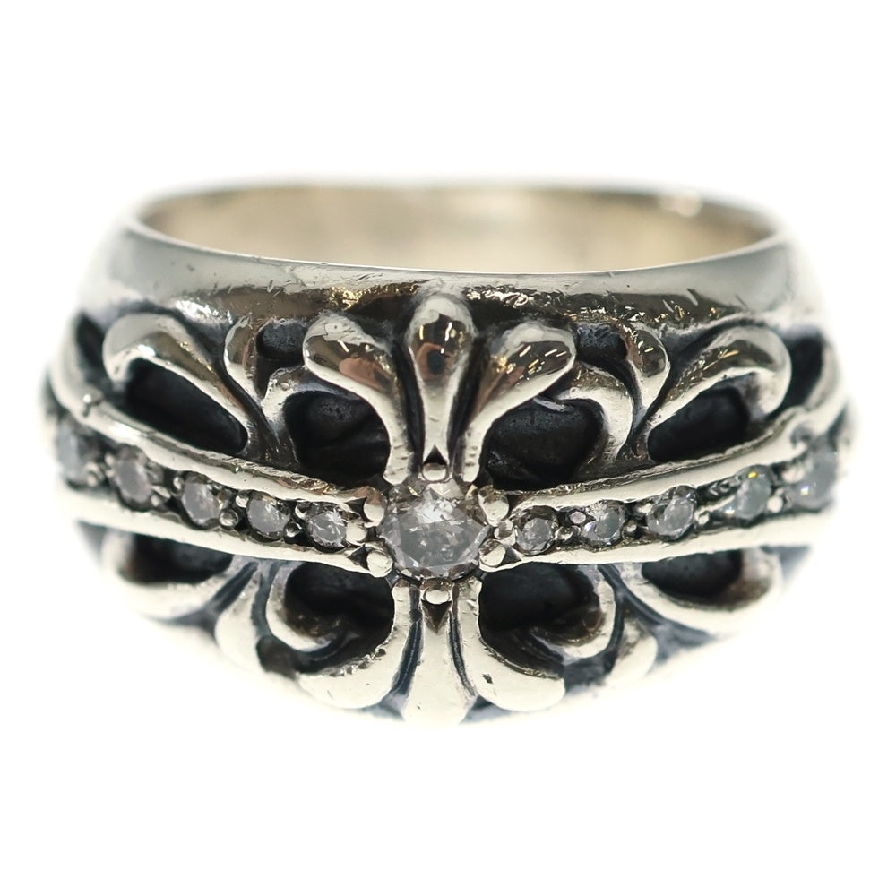 CHROME HEARTS(クロムハーツ) FLRL CRS DMNDフローラルクロス リング アフターダイヤモンド シルバー