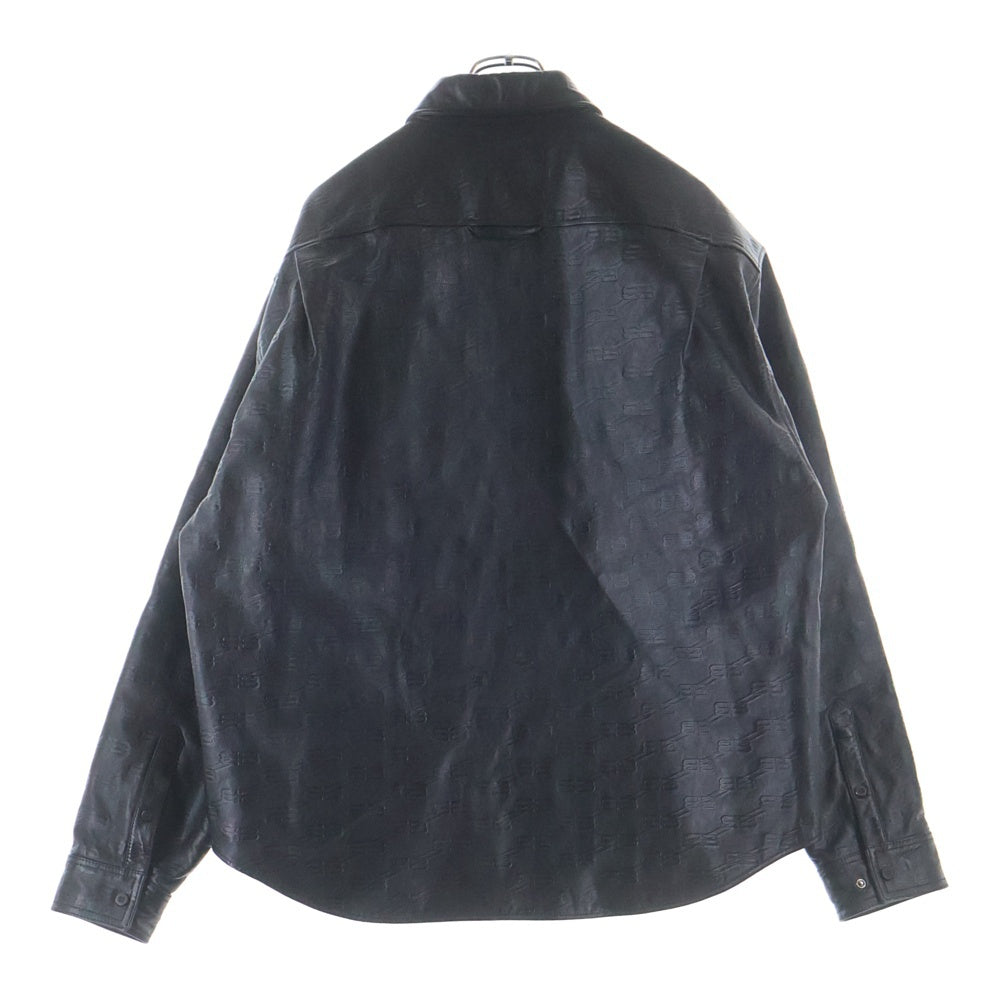 BALENCIAGA(バレンシアガ) BB Monogram Leather Jacket BBモノグラムレザージャケット ブラック 704420 TMS16 1000