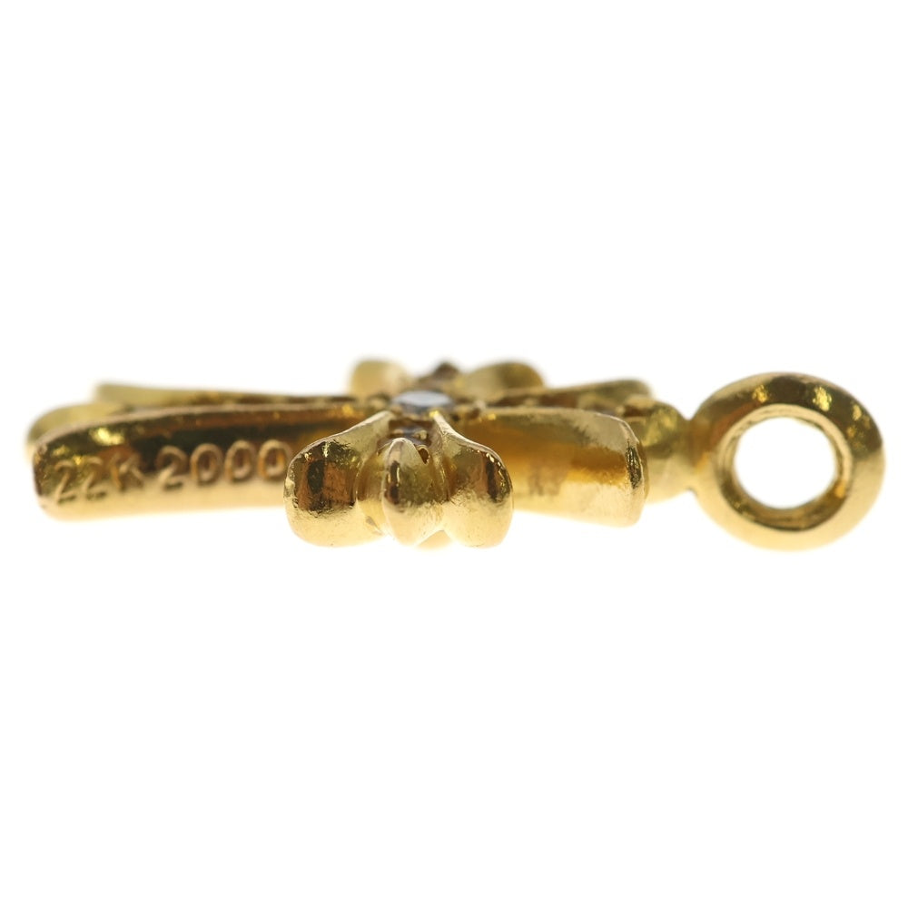 CHROME HEARTS(クロムハーツ) 22K TNY CRSF P/DIA タイニーファットクロス PAVEダイヤ ペンダントトップ ゴールド2300000BCA033