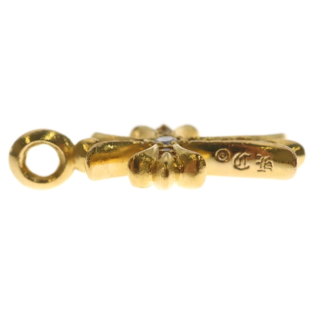 CHROME HEARTS(クロムハーツ) 22K TNY CRSF P/DIA タイニーファットクロス PAVEダイヤ ペンダントトップ ゴールド2300000BCA033