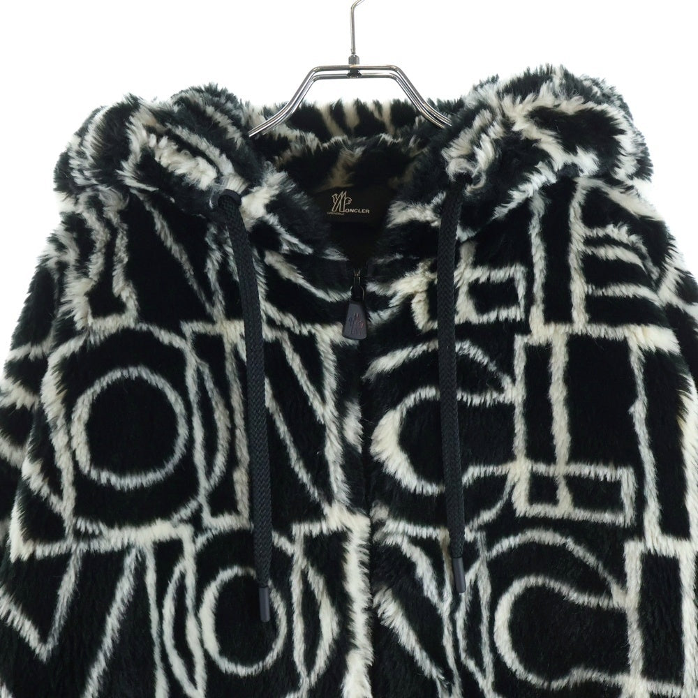 MONCLER GRENOBLE(モンクレールグルノーブル) MAGLIA HOODED JACKET F20988G51500 809HX マグリア フーデッドボアジャケット ブラック/ホワイト