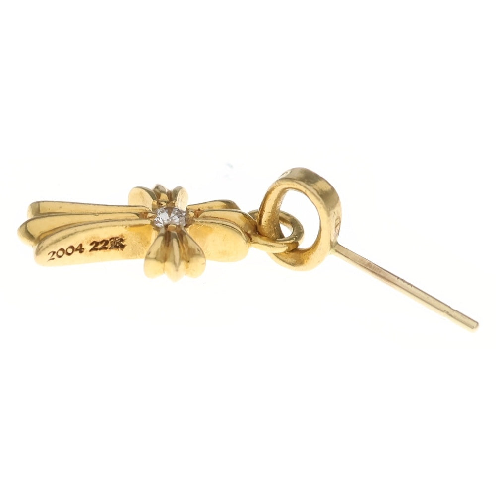 CHROME HEARTS(クロムハーツ) 22K BBY F PPRCHN DIA 22Kベイビーファット 1ダイヤピアス ゴールド