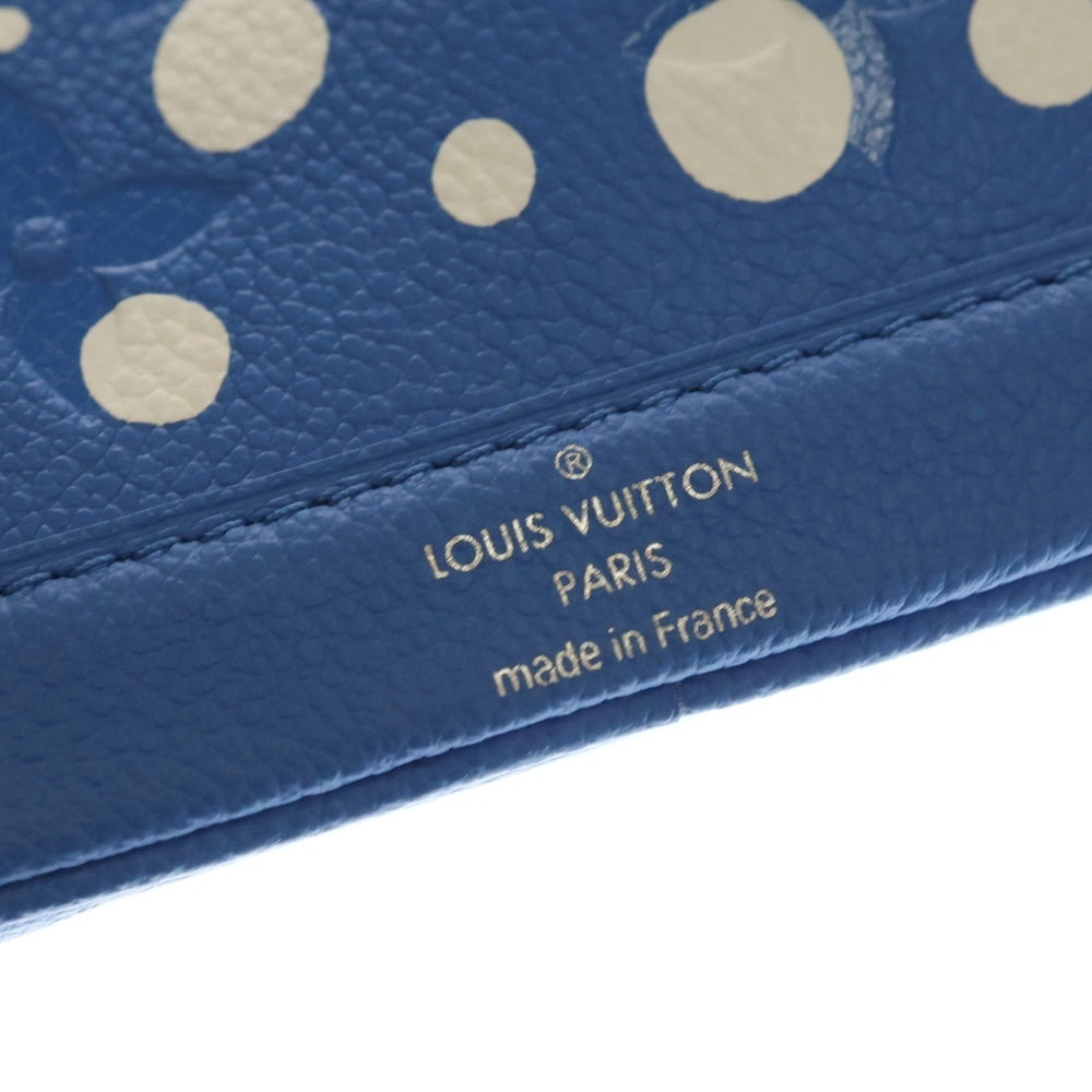 LOUIS VUITTON(ルイヴィトン) ×YK Nano Noe Monogram Bag M81985 ×草間彌生 モノグラムアンプラントナノノエショルダーバッグ ライトブルー レディース