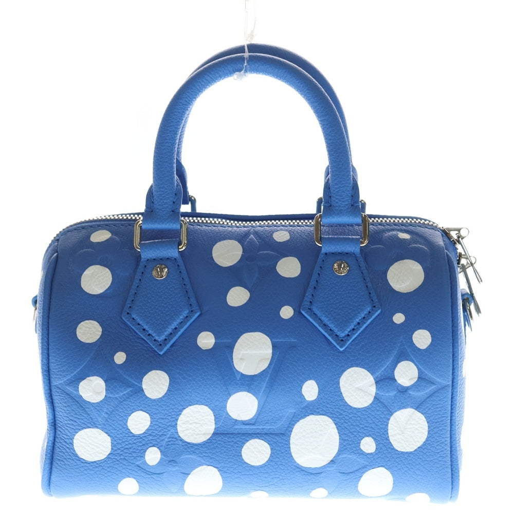 LOUIS VUITTON(ルイヴィトン) ×YK Speedy 20 Monogram Bag M46425 ×草間彌生 スピーディ バンドリエール20 ドット柄 モノグラム 2WAYショルダーバッグ ライトブルー レディース