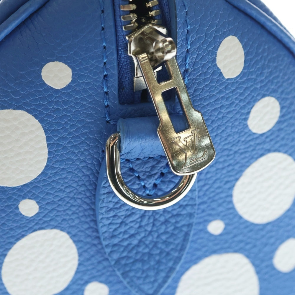 LOUIS VUITTON(ルイヴィトン) ×YK Speedy 20 Monogram Bag M46425 ×草間彌生 スピーディ バンドリエール20 ドット柄 モノグラム 2WAYショルダーバッグ ライトブルー レディース