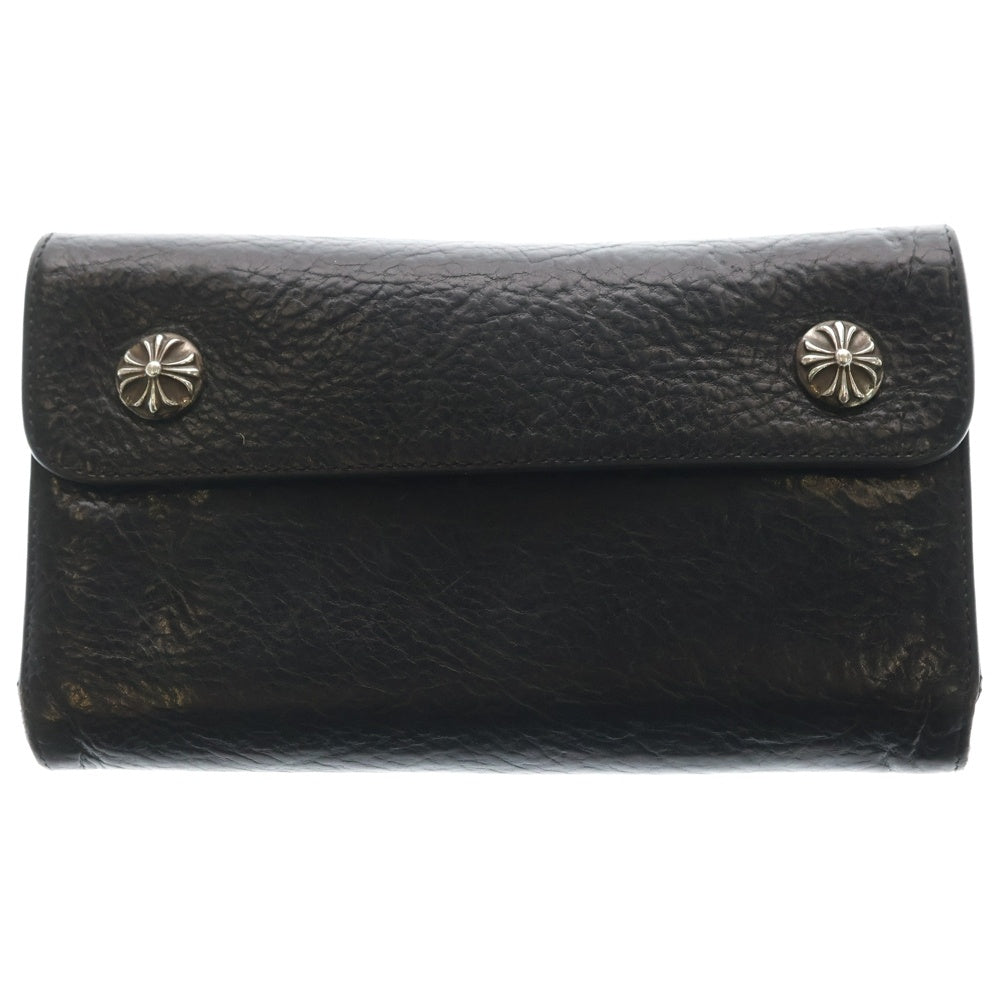 CHROME HEARTS(クロムハーツ) WAVE ウェーブ レザーウォレット 財布 ブラック