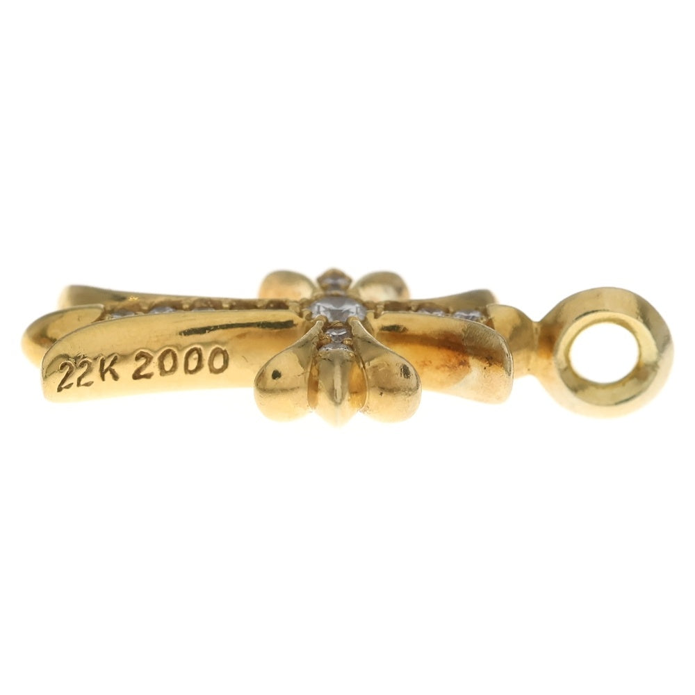 CHROME HEARTS(クロムハーツ) 22K TNY CRSF P/DIA タイニーファットクロス PAVEダイヤ ペンダントトップ ゴールド BCA033