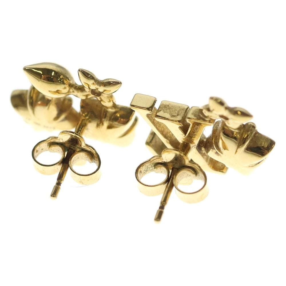 LOUIS VUITTON(ルイヴィトン) ブックル ドレイユ ピュス ルルグラム LVロゴ ラインストーンピアス M00786 ゴールド レディース