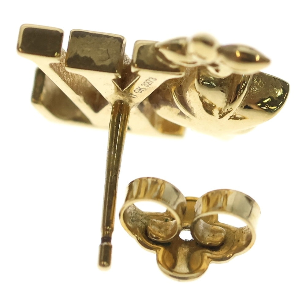 LOUIS VUITTON(ルイヴィトン) ブックル ドレイユ ピュス ルルグラム LVロゴ ラインストーンピアス M00786 ゴールド レディース