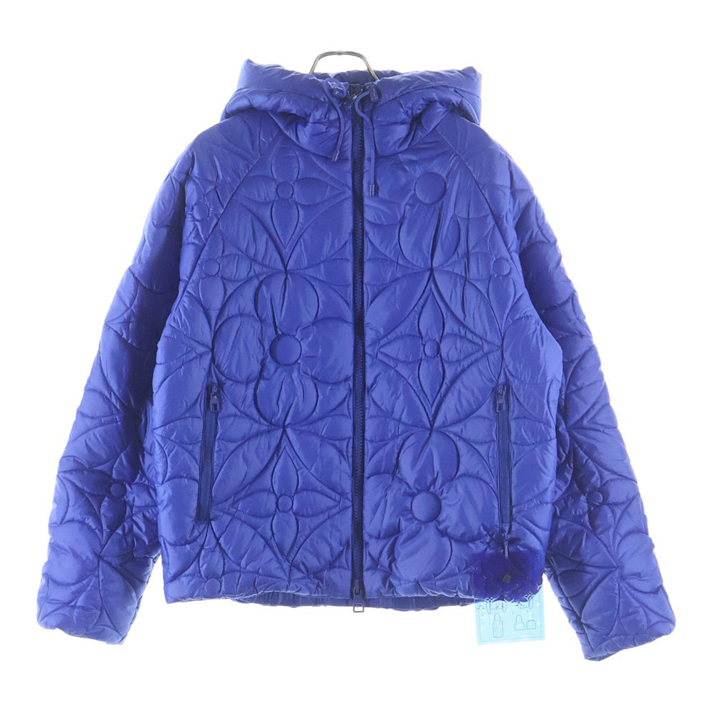 LOUIS VUITTON(ルイヴィトン) 22SS LVSE Quilted Hoodie RM221Q DH1 HMB47W モノグラム フラワーキルテッドダウンジャケット ブルー