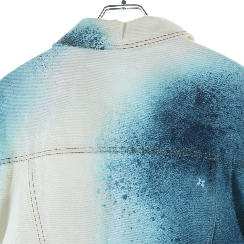LOUIS VUITTON(ルイヴィトン) 23SS LV Spray Denim Jacket RM231M U14 HOA10X スプレープリントデニムジャケット ホワイト/ライトブルー
