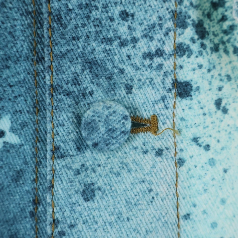 LOUIS VUITTON(ルイヴィトン) 23SS LV Spray Denim Jacket RM231M U14 HOA10X スプレープリントデニムジャケット ホワイト/ライトブルー