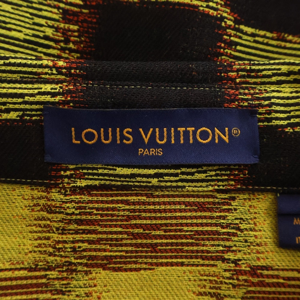 LOUIS VUITTON(ルイヴィトン) 24SS Damier Rush S/S Shirt RM241M FVD HQS15W ダミエ ラッシュ 半袖シャツ イエロー/ブラック