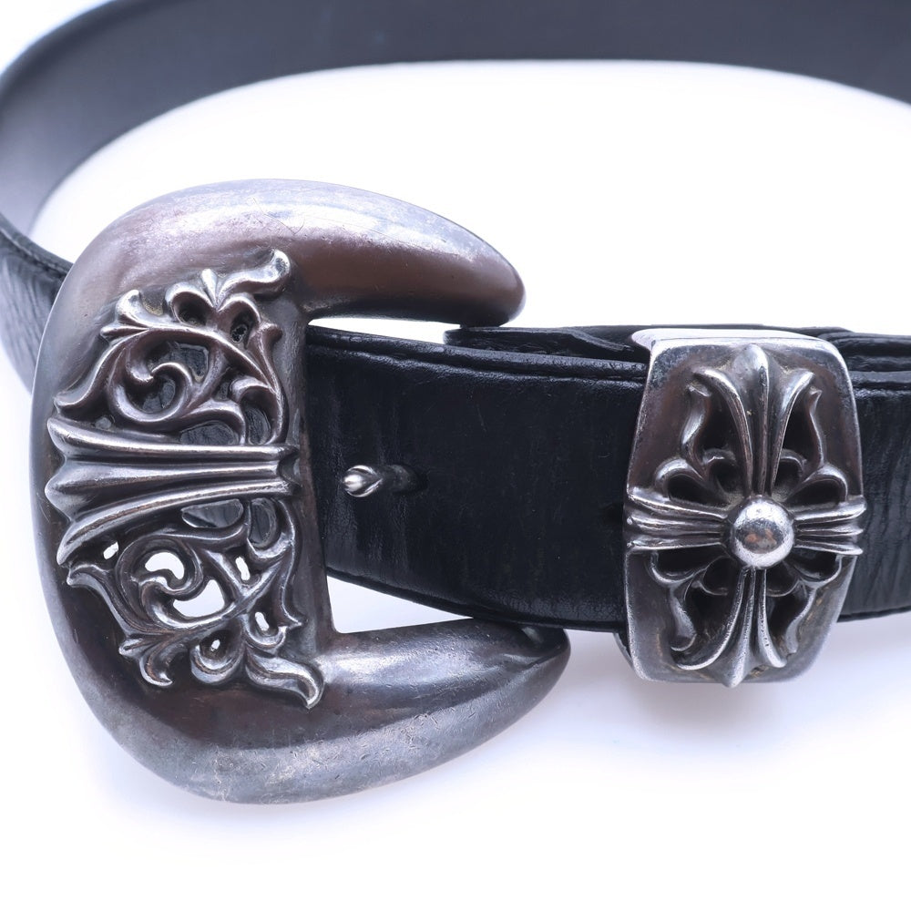 CHROME HEARTS(クロムハーツ) BLT CLASSIC 3PC クラシック 3ピース レザーベルト ブラック/シルバー