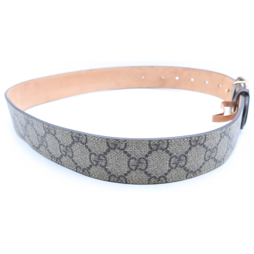 GUCCI(グッチ) GGバックル 総柄ベルト 370543 ベージュ レディース